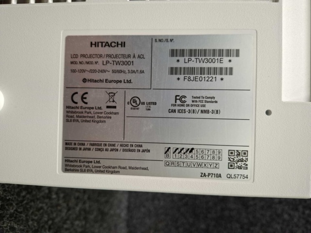 1581435-11 Projektor Hitachi LP-TW3001E