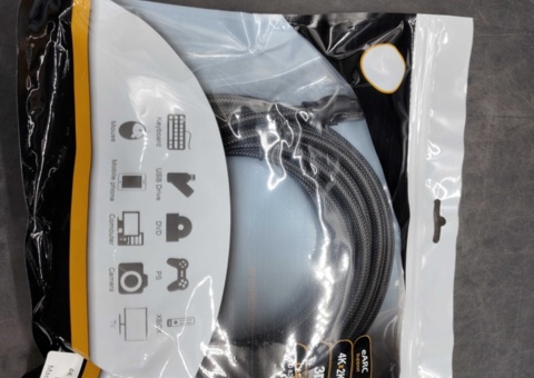 HDMI-kablar, 30 st - 5 m, 4K, flätad kabelmantel