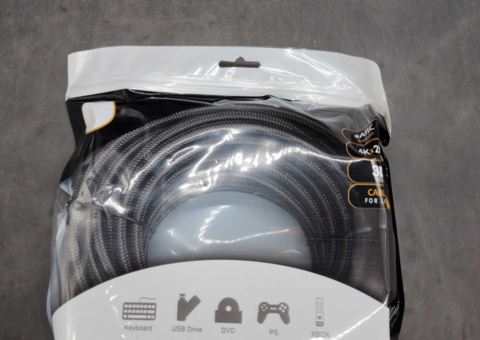 HDMI-kablar, 15 st - 10 m, 4K, flätad kabelmantel