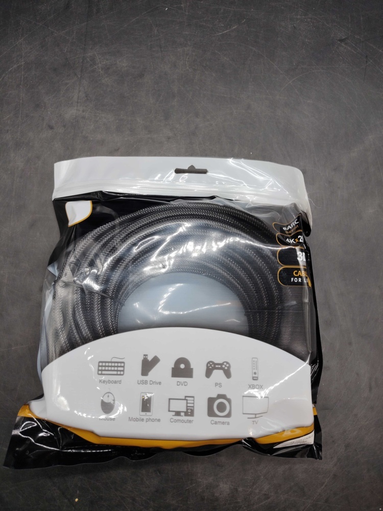 1582419-1 HDMI-kablar, 15 st - 10 m, 4K, flätad kabelmantel