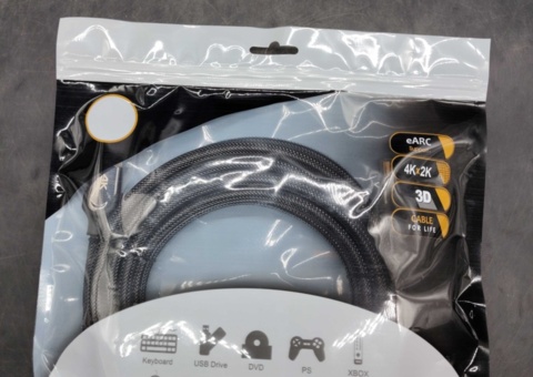 HDMI-kablar, 30 st - 5 m, 4K, flätad kabelmantel