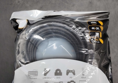 HDMI-kablar, 15 st - 10 m, 4K, flätad kabelmantel