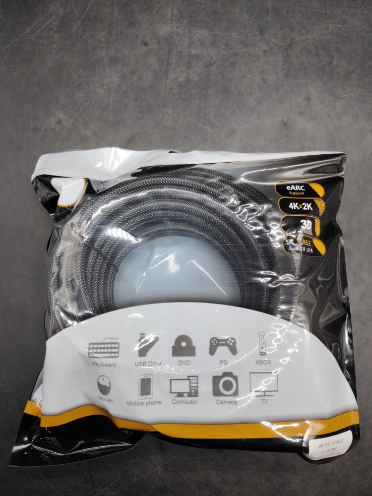1582424-1 HDMI cables, 15 pcs - 10 m, 4K, braided cable jacket