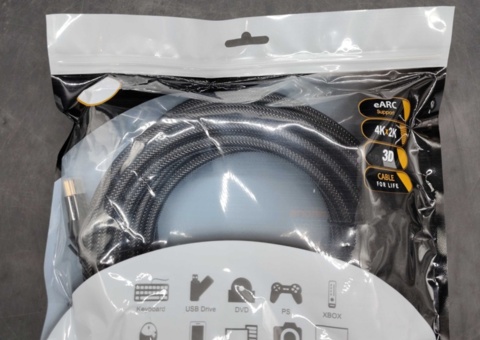 HDMI-kablar, 20 st - 7 m, 4K, flätad kabelmantel