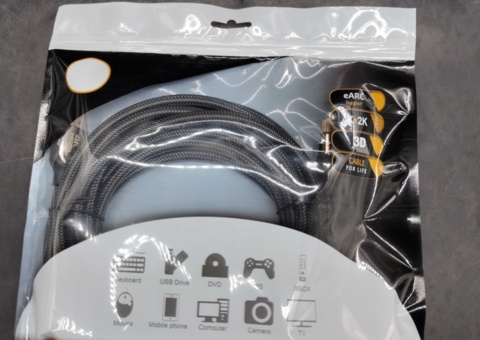 HDMI cables, 30 pcs - 5 m, 4K, braided cable jacket