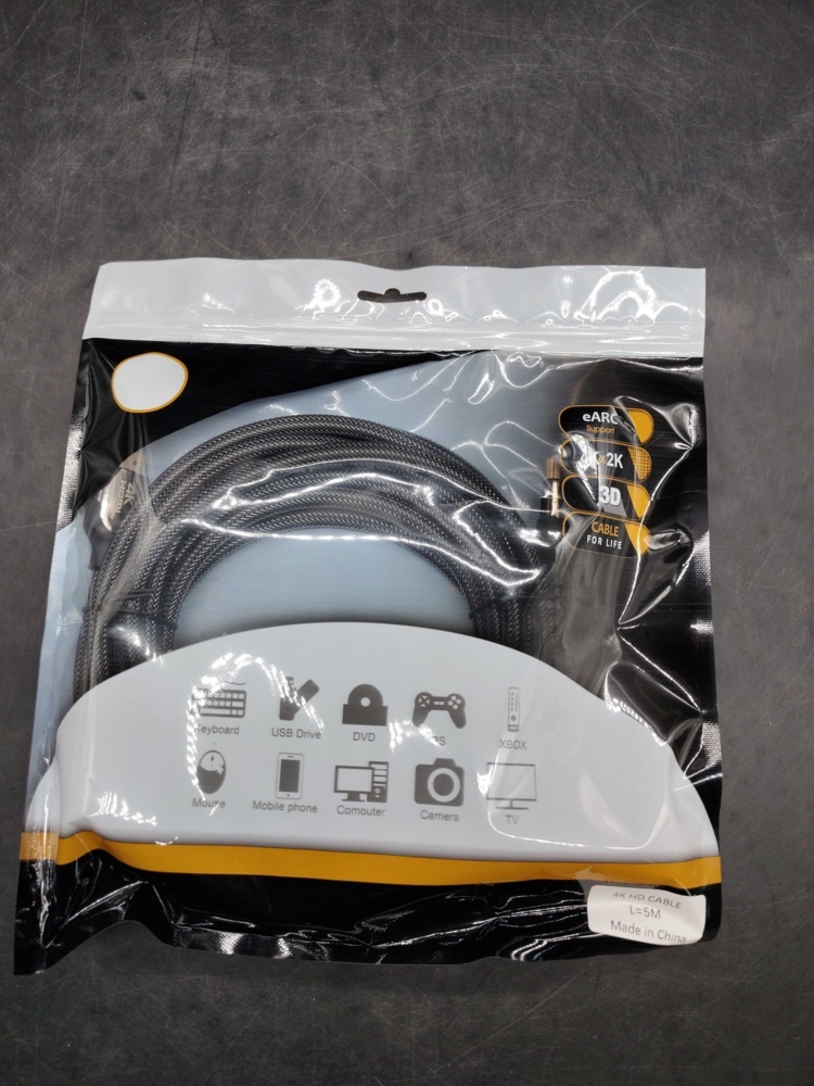 1582428-1 HDMI cables, 30 pcs - 5 m, 4K, braided cable jacket