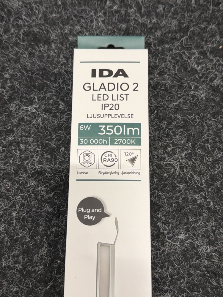 1585246-1 10 led strips Lightab IDA Gladio 2 6W 350lm - 400mm