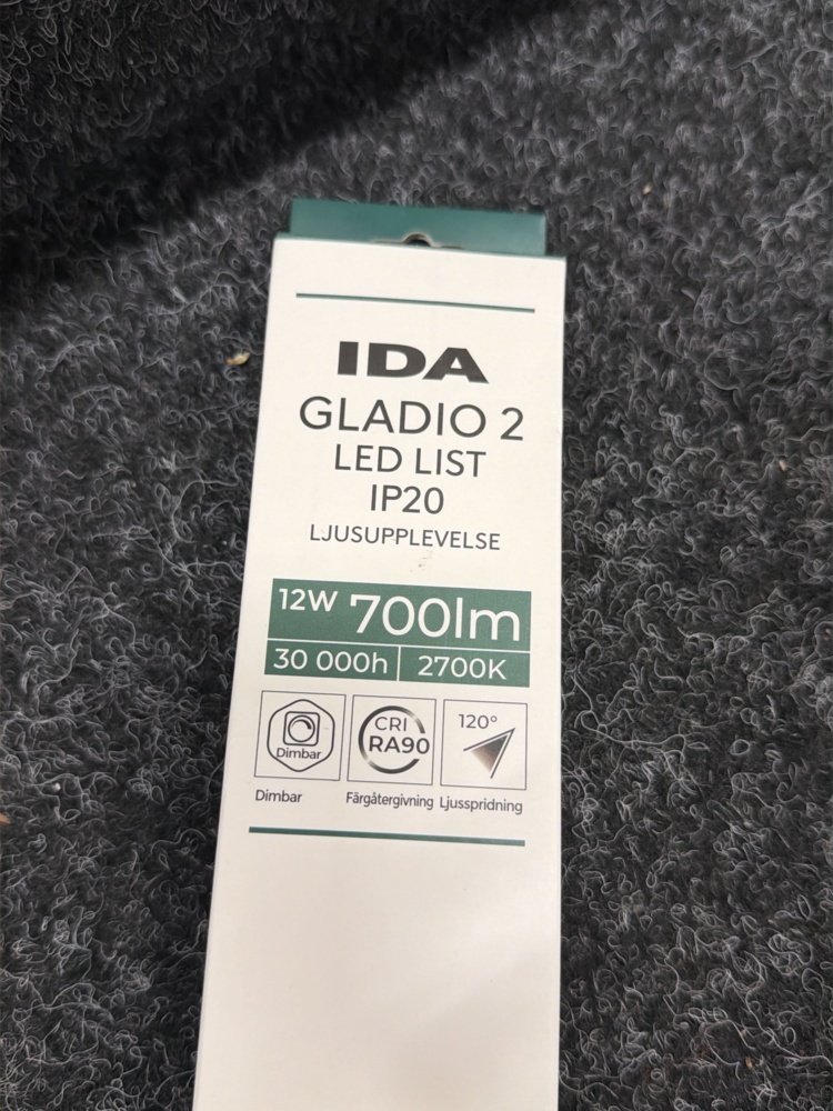 1585273-1 10 led strips Lightab IDA Gladio 2 12W 700lm - 800mm