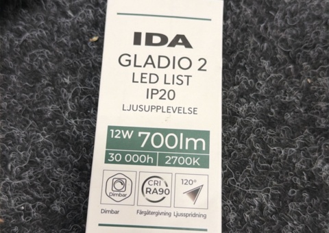20 led strips Lightab IDA Gladio 2 12W 700lm - 800mm