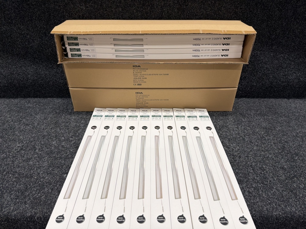 1585295-2 40 led strips Lightab IDA Gladio 2 12W 700lm - 800mm