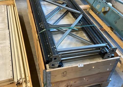 Warehouse shelf dismantled