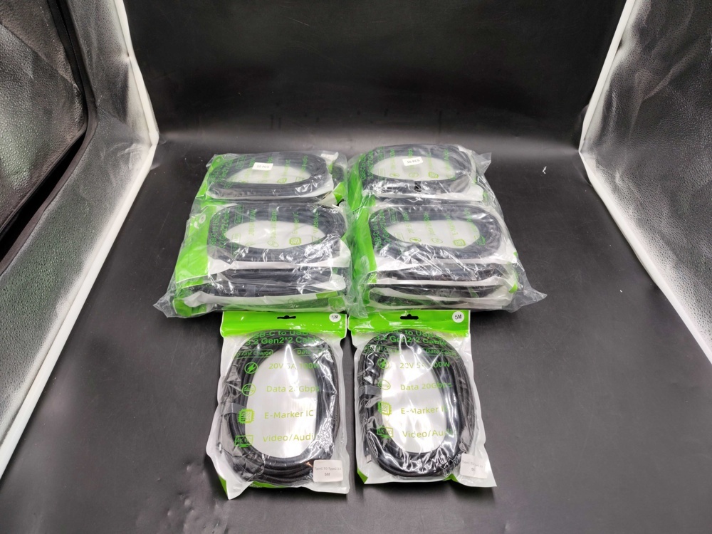 1582432-1 USB-C cables, 22 pcs - USB-C to USB-C, 5 m, 100 W
