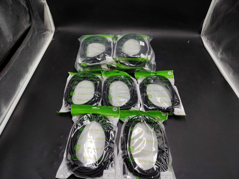 1582434-1 USB-C cables, 15 pcs - USB-C to USB-C, 5 m, 100 W