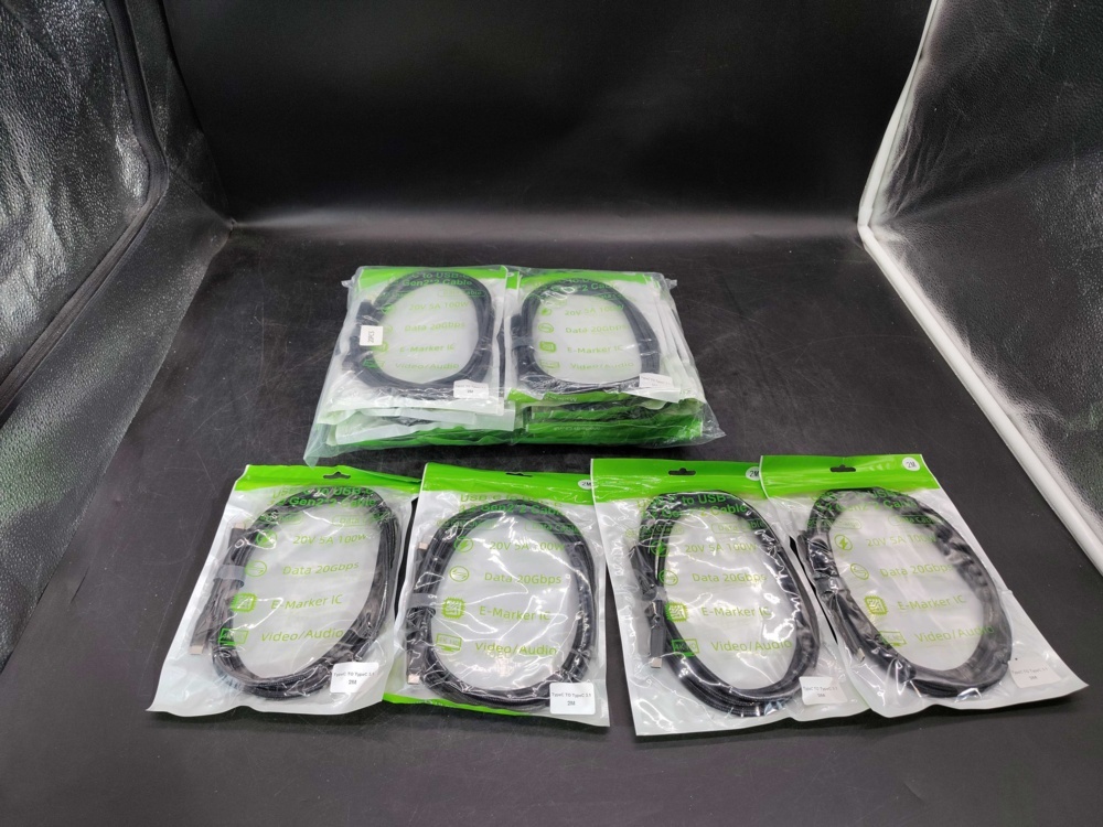 1582435-1 USB-C cables, 24 pcs - USB-C to USB-C, 2 m, 100 W