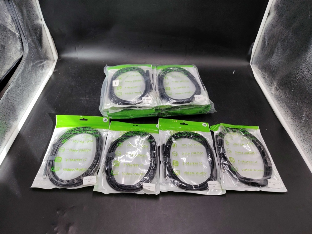 1582436-1 USB-C cables, 24 pcs - USB-C to USB-C, 2 m, 100 W