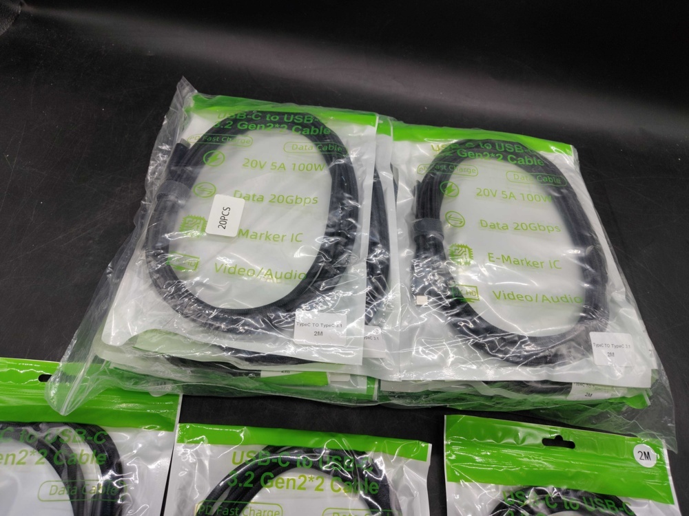 1582437-2 USB-C-kablar, 25 st - USB-C till USB-C, 2 m, 100 W