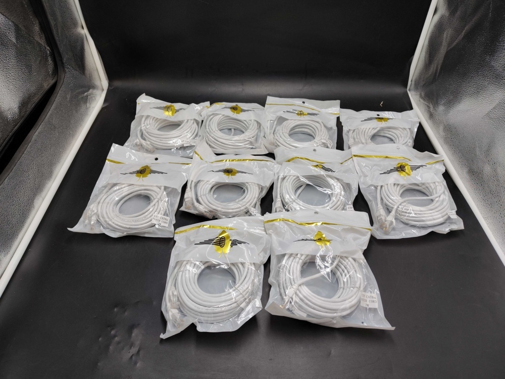 1582439-1 Network cables, 10 pcs - Cat6a UTP, 7 m, white