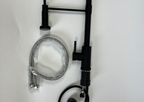 1 pc Kitchen mixer with pull-out spout - Black - Free shipping