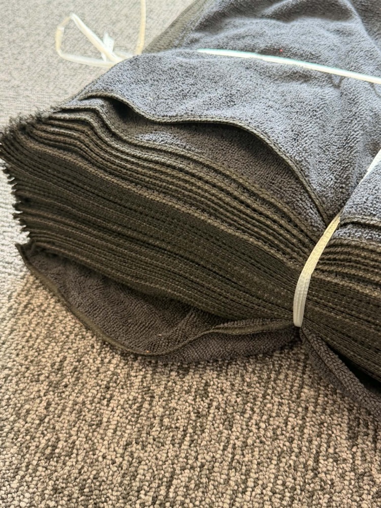 1585683-1 50 pcs Microfiber cloths 30x30cm Black - Free shipping