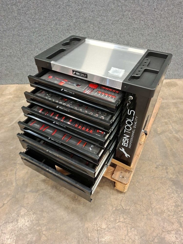 1585617-1 Tool cabinet filled with tools BSN Tools RS-GCX-6D01 - 6 drawers with wheels