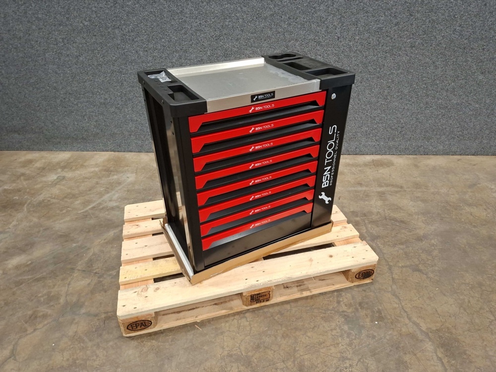 1585620-1 Tool cabinet filled with tools BSN Tools RS-GCX-8D01A - 8 drawers with wheels