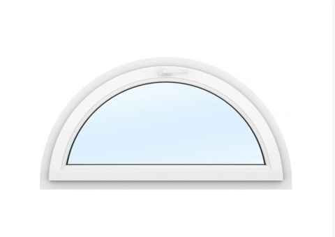2 PVC windows | Half moon Openable | 3-glass 10x20