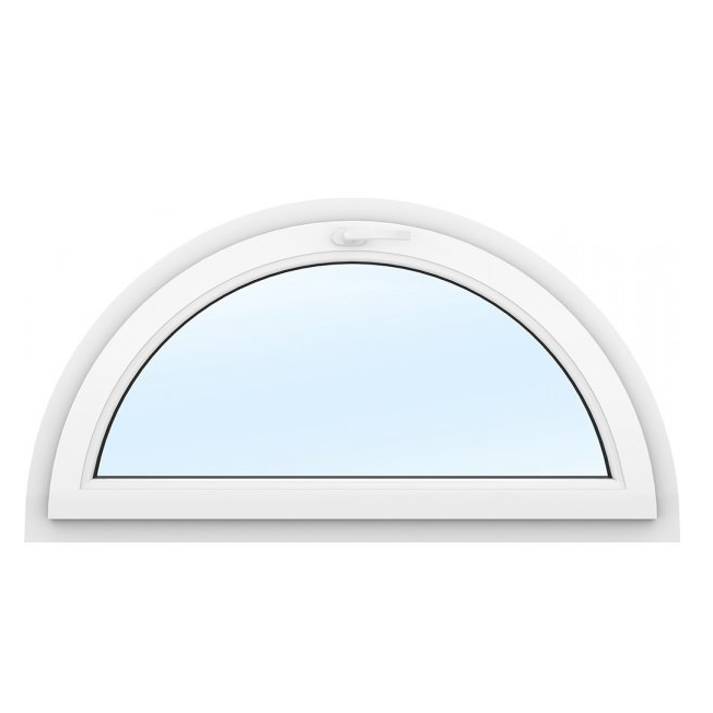 1585698-2 2 PVC windows | Half moon Openable | 3-glass 10x20
