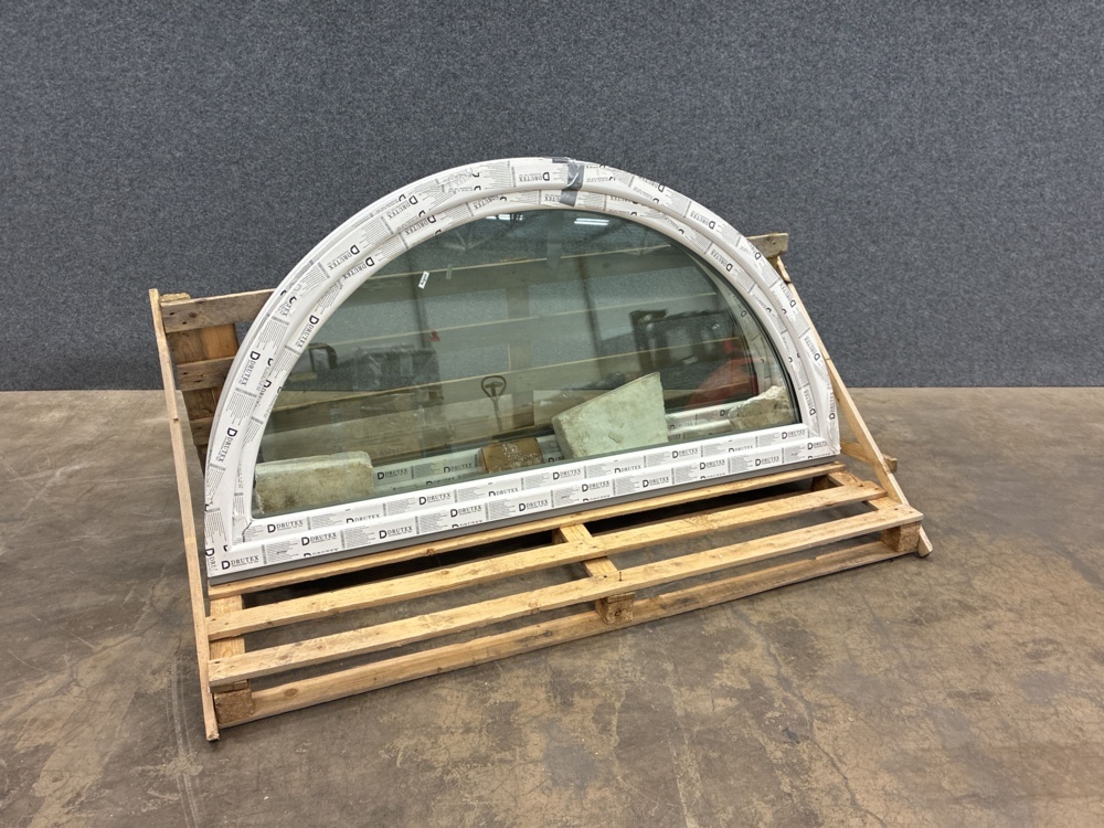 1585698-3 2 PVC windows | Half moon Openable | 3-glass 10x20