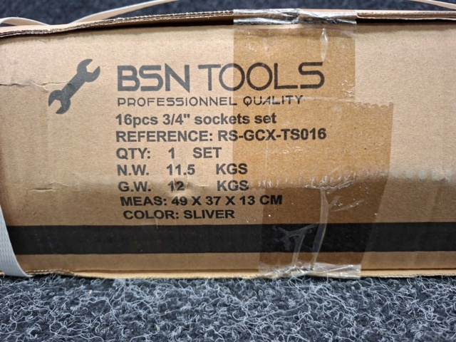 1585605-4 Hylsnyckelsats BSN Tools RS-GCX-TS016 - 16-delar 3/4"