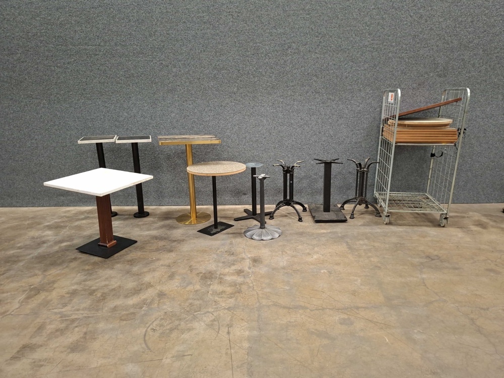 1585700-2 Assortment of table tops and stands
