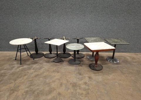 Table and brush stand