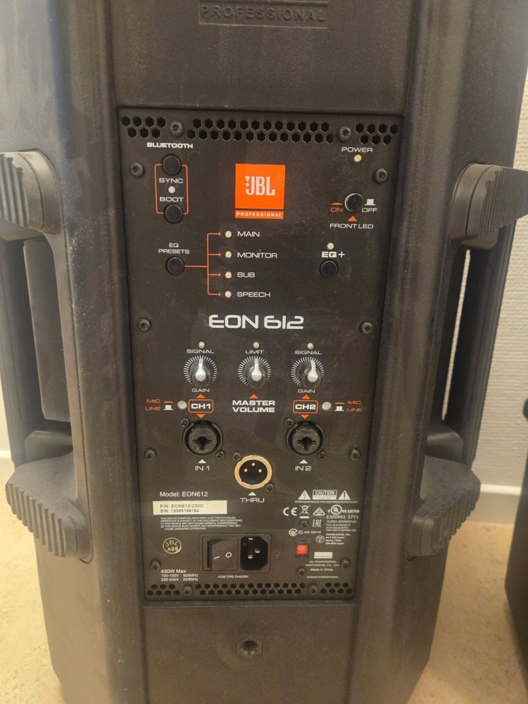 1563412-2 Aktiv PA-högtalare 2 st - JBL Professional EON612