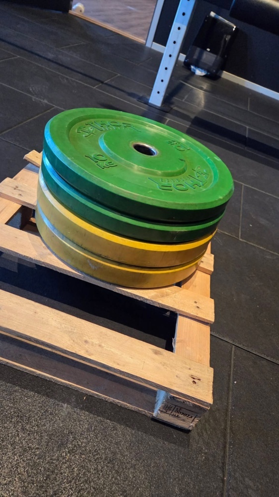 1563414-1 Skivstång med 80 kilo bumpers- Thor Fitness
