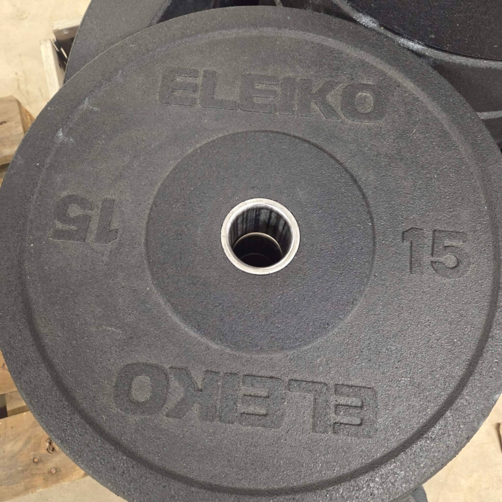 1563425-2 Eleiko viktpaket: skivstång + 110 kg bumpers