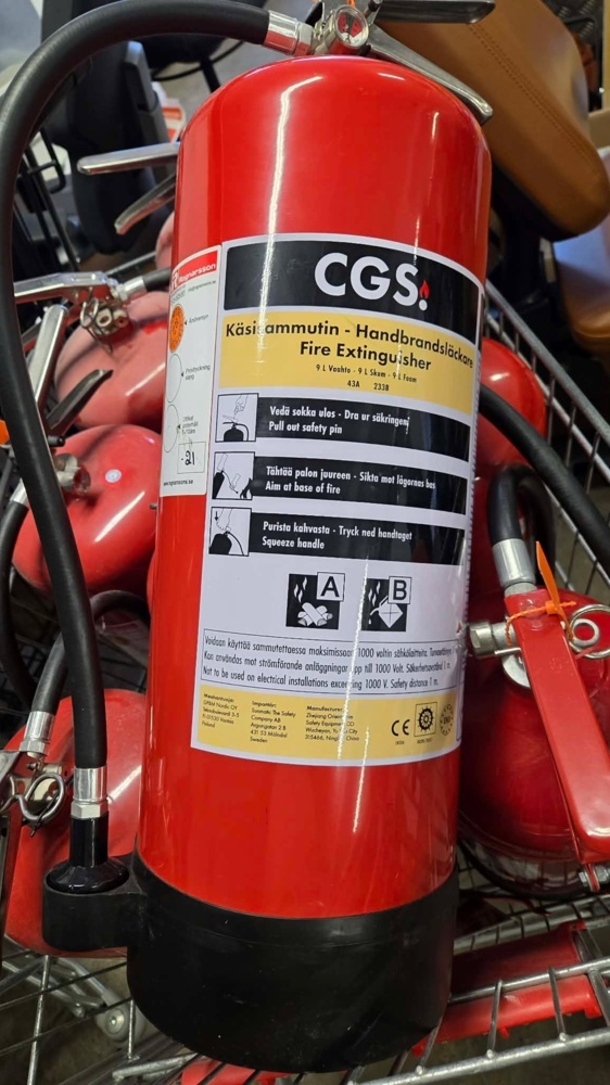 1563465-1 Brandsläckare - CGS 9 L, 5st