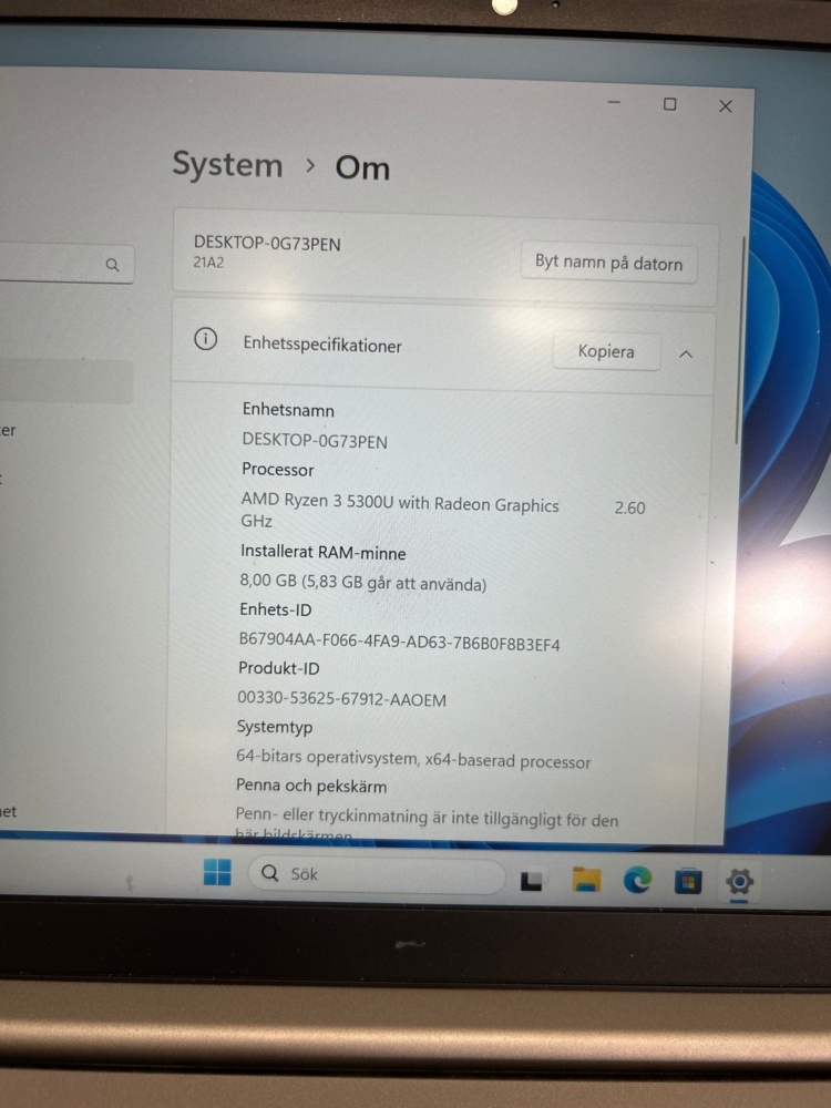 1546218-2 Bärbar dator LENOVO Thinkbook 14" G3