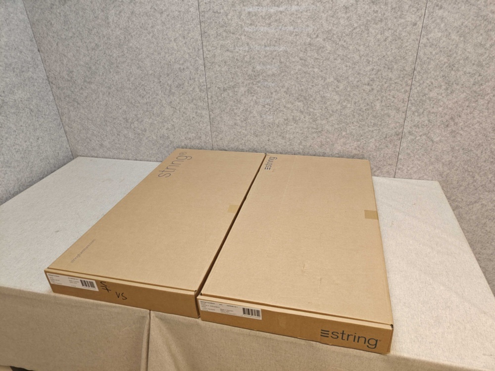 1564890-1 2 new String cabinets, one of which is a display cabinet, and one cabinet with sliding doors
