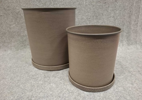 Plant pots with saucers - DBKD Plant Pot Large, brown, two sizes