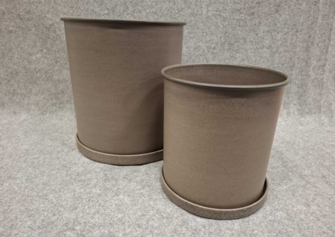 Plant pots with saucers - DBKD Plant Pot Large, brown, two sizes