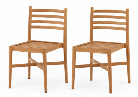 2 pack of teak dining chairs from the Kenya series