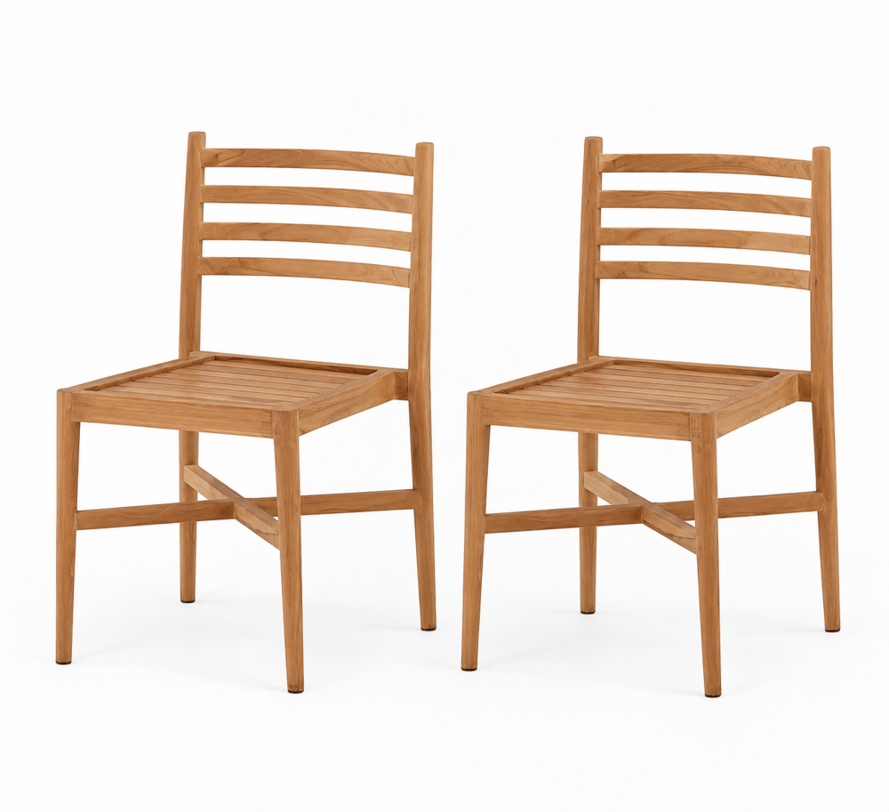 1585110-1 2 pack of teak dining chairs from the Kenya series