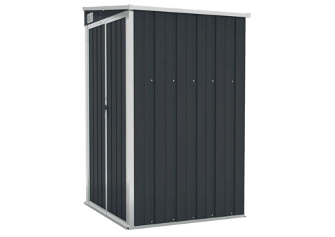 Wall-mounted garden shed in anthracite grey steel, 118x100x178 cm. Available in packages not checked