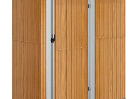 Garden shed 180.5x97x209.5 cm galvanized steel wood look