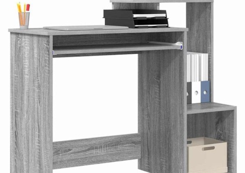 Desk Gray Sonoma 106 x 41 x 88.5 cm in mdf. Comes in cardboard not checked