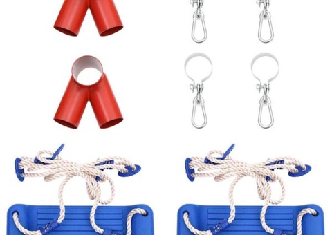 Swings with rope 2 pcs blue 38x16 cm polyethylene. Available in cardboard not checked