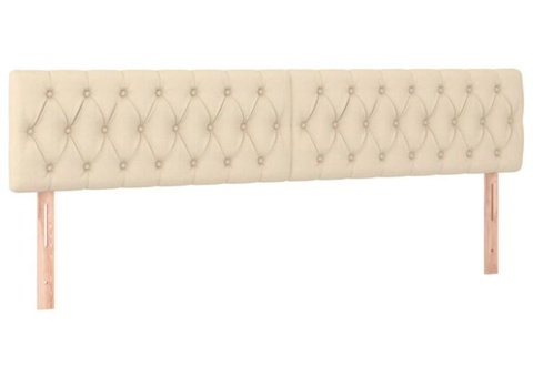 Sänggavlar gräddvit 200x7x78/88 cm tyg. Finns i kartong ej kontrollerat
