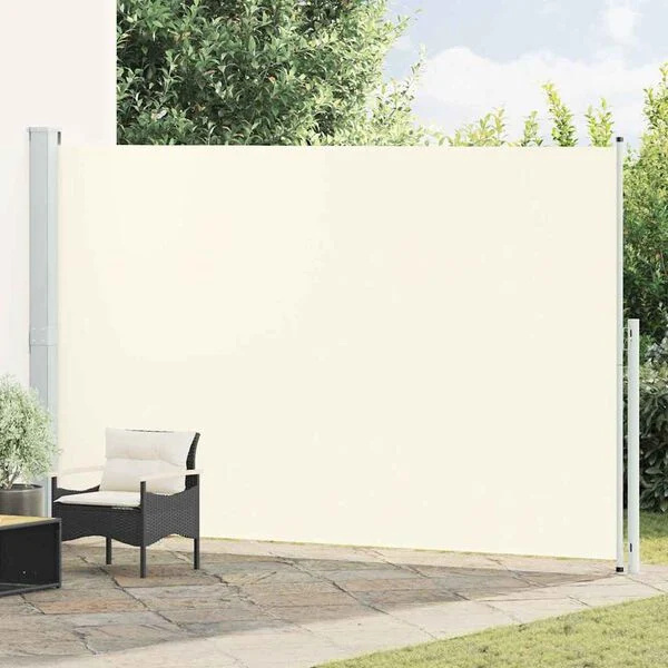1585155-1 Retractable side awning 220x514 cm cream white. Available in carton not checked