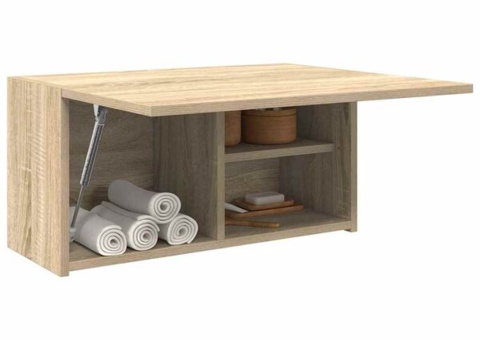Väggskåp för badrum sonoma-ek 60x25x30 cm konstruerat trä. Finns i kartong ej kontrollerat