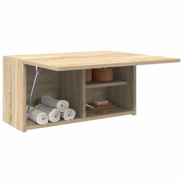 1585159-1 Väggskåp för badrum sonoma-ek 60x25x30 cm konstruerat trä. Finns i kartong ej kontrollerat