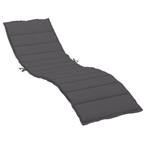 1585160-1 Solsängsdyna antracit 200x70x3 cm oxfordtyg